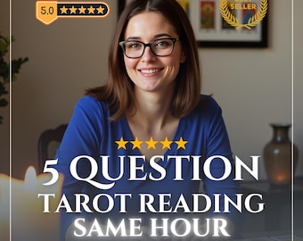 5 Fragen Tarot-Lesung, Tarotkarten-Lesung, Tarot-Lesung am selben Tag, ehrliche psychische Lesung