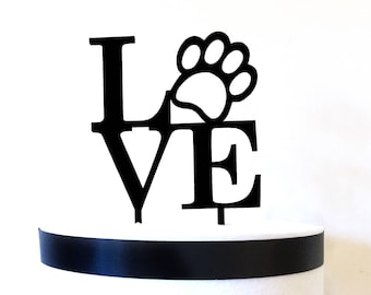 Love Philly Paw Cake Topper, love statue, wood cake topper, acrylic cake topper, valentine's day, philadelphia