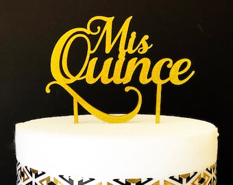 Mis Quince cake topper, 15th birthday cake topper, quinceanera cake topper, mis quince party decorations