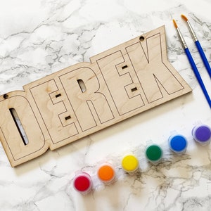 Personalized Name Painting Kit, DIY Name Paint Kit, Personalized Paint Kit for Kids, DIY paint kit for kids, kid DIY paint kit, wood kit