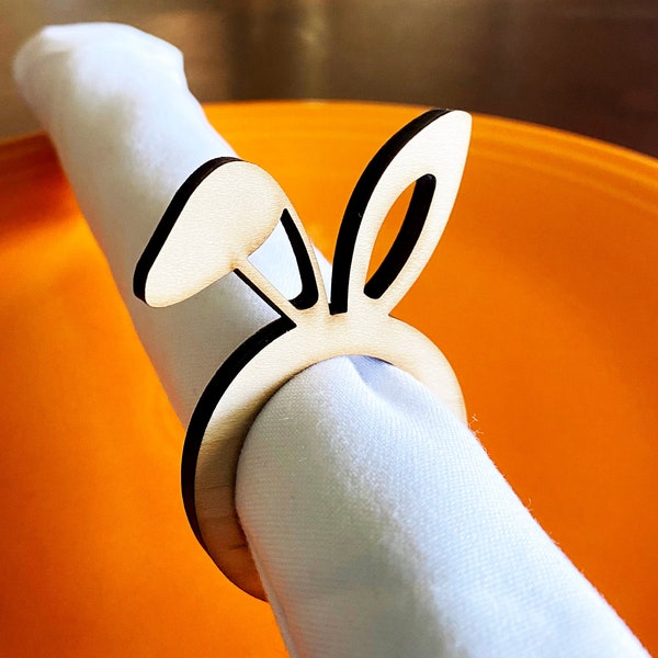 Easter Bunny Ears Wood Napkin Rings, Easter, Easter Bunny, Easter Dinner, Bunny ears, Bunny Rabbit