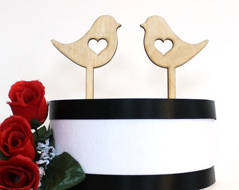 Love Bird Cake Toppers, love bird wedding, wood cake topper, acrylic cake topper, love birds, valentine's day
