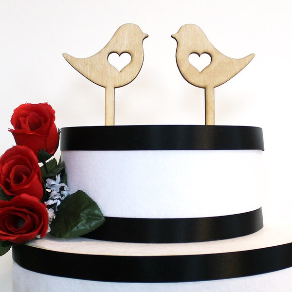 Love Bird Cake Toppers, love bird wedding, wood cake topper, acrylic cake topper, love birds, valentine's day