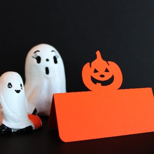 Pumpkin Place Cards, Halloween place cards, Halloween wedding, Halloween dinner party, Wedding place cards, wedding escort card image 1