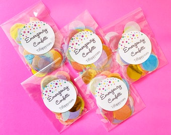 Emergency Confetti, confetti pouch, handful of confetti, confetti for your pocket, confetti, party favor, sparkle, confetti bag,