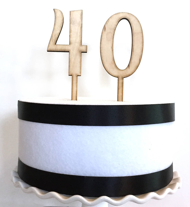 Wood Number Cake Topper Birthday Cake Topper Anniversary Etsy