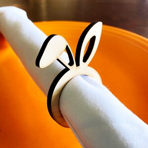 Easter Bunny Ears Wood Napkin Rings, Easter, Easter Bunny, Easter Dinner, Bunny ears, Bunny Rabbit image 3