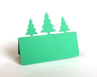 Pine Trees Place Cards, wedding place cards, wedding escort card, rustic wedding, forest wedding