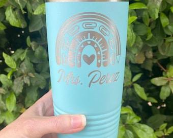 Gepersonaliseerde lerarenbeker, geïsoleerde beker voor leraar, leraarsmok, leraarscadeau, gepersonaliseerd leraarscadeau, leraar waardering cadeau,