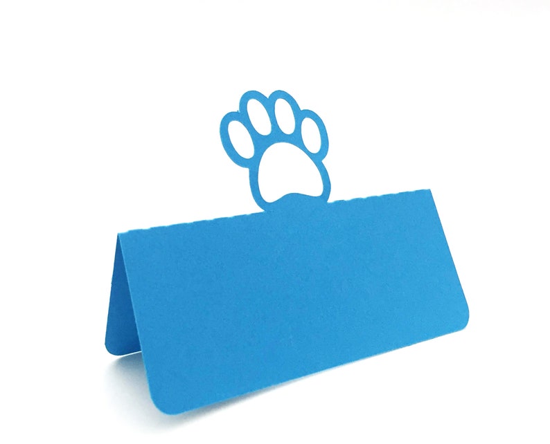 Paw Print Place Cards Dog Paw Print Escort Cards Dog Etsy