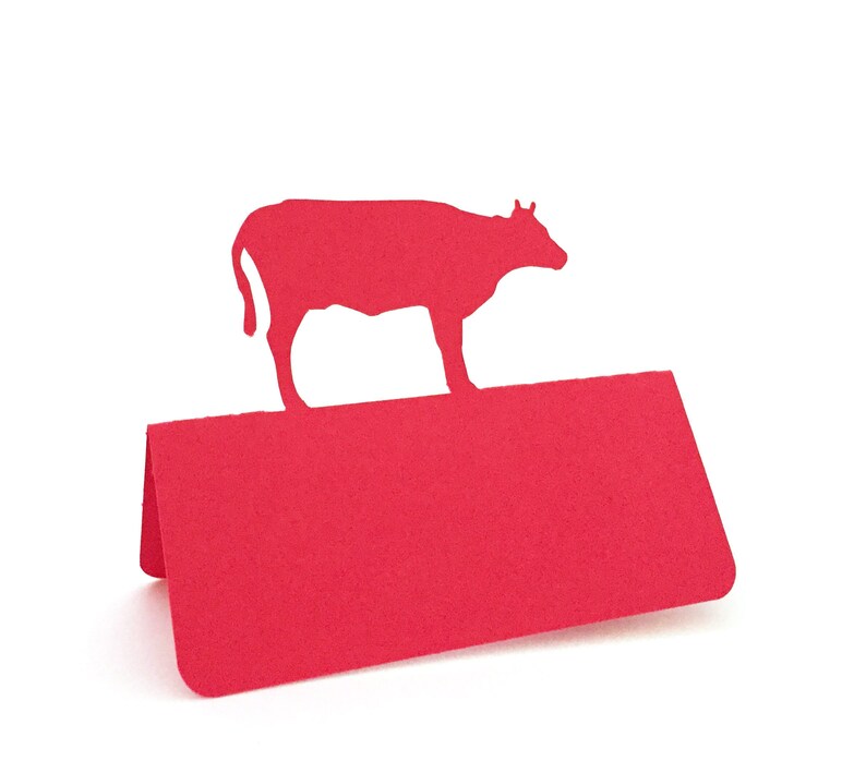 cow-place-cards-meal-choice-beef-wedding-wedding-escort-etsy