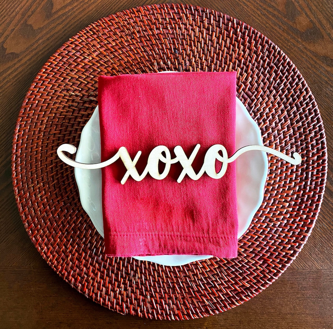 XOXO Place Cards, Valentine's Day Place Cards, XOXO Wood Place Cards