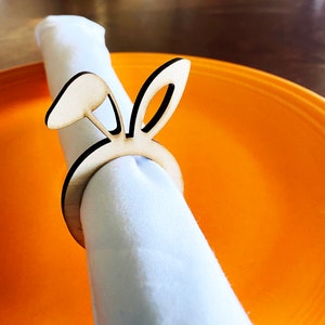 Easter Bunny Ears Wood Napkin Rings, Easter, Easter Bunny, Easter Dinner, Bunny ears, Bunny Rabbit image 5