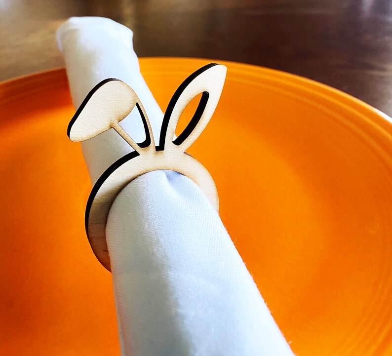 Easter Bunny Ears Wood Napkin Rings, Easter, Easter Bunny, Easter Dinner, Bunny ears, Bunny Rabbit image 5