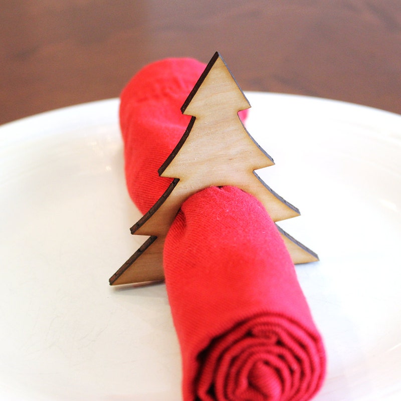 Weihnachts Serviettenringe - 12 Stück Handgefertigte Glocken