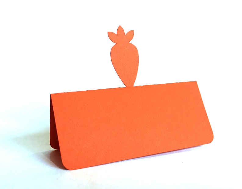 Carrot Place Cards, Meal Choice, Vegan, Vegetarian place card, wedding place cards, escort cards, farm wedding image 1