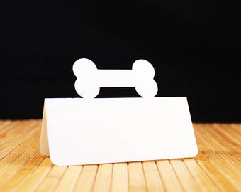 Dog Bone Place Cards, wedding place card, wedding escort card, dog wedding, dog party, birthday party, Bat Mitzvah, Bar Mitzvah