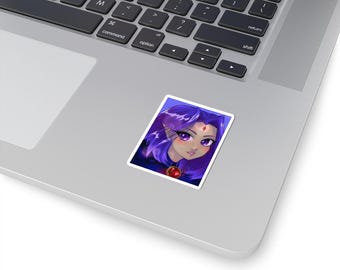 Raven TeenTitans Fan Art Character Purple Anime Girl Sticker