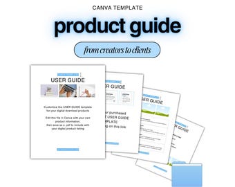 Canva Product User Guide Template (DFY, customizable, editable, product guide, how to guide, Canva creators, creator tools, Canva template)
