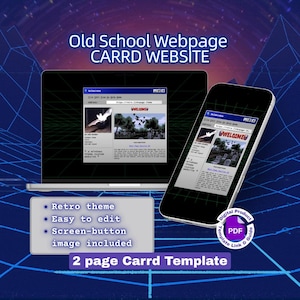 Ordinateur rétro gris old school (modèle de site Web Card) mise en page sur deux pages, thème esthétique cyber sombre de l'an 2000 pour lien dans le profil de portfolio bio