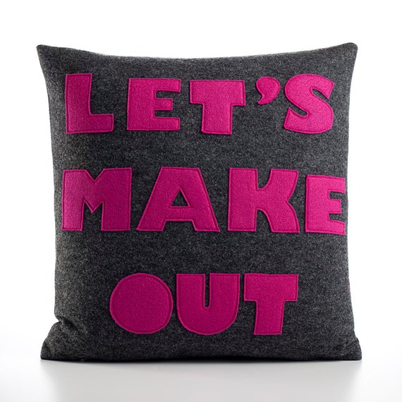 Throw Pillow Decorative Pillow Let S Make Out Etsy