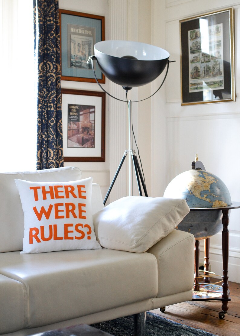 Decorative Pillow Throw Pillow There Were Rules Etsy