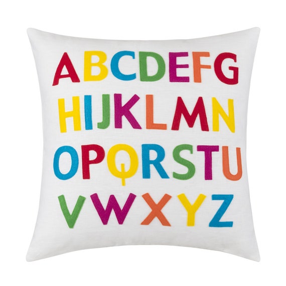 Decorative Pillow Throw Pillow ABC pillow 22 Etsy