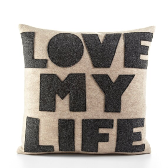 Decorative Pillow Throw Pillow Love My Life Etsy