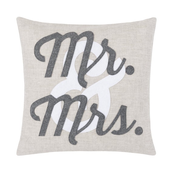 Decorative Pillow Throw Pillow Mr Mrs Always Print Decorative pillows
