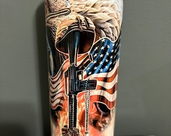 20 oz Veteran Tumbler, Stainless Steel, Insulated Cup, Sublimation Cup, Double wall insulated