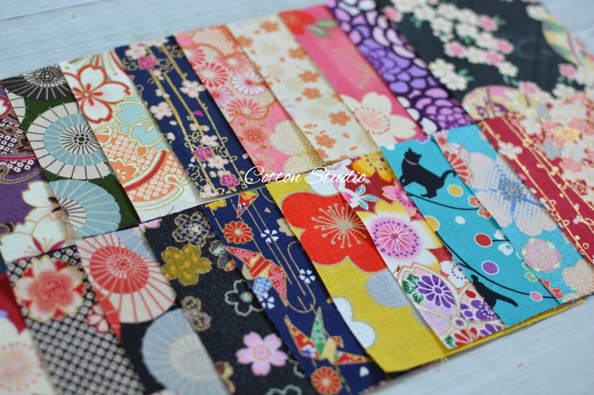 Japanese Fabric Charm Pack 4 X 4 Squares 20 Etsy