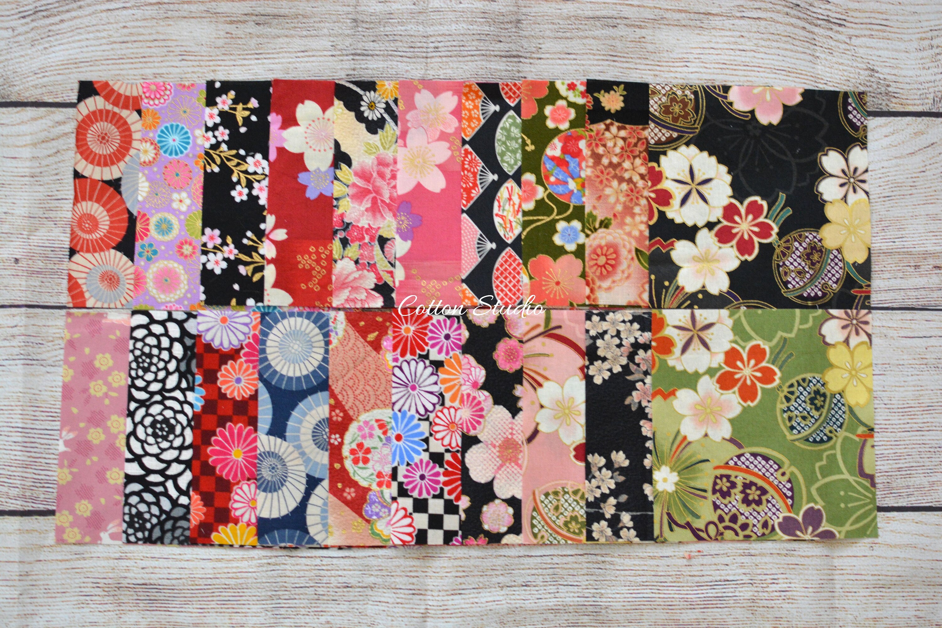 Japanese Fabric Charm Pack Precut 5 X 5 Squares Etsy
