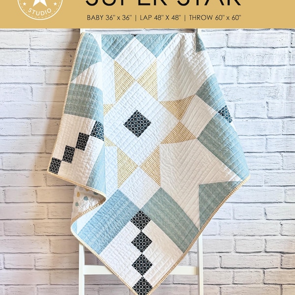 Super Star Quilt PDF Pattern Baby Lap Throw