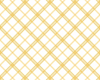 Maywood Kimberbell Basics Plaid Yellow Quilting Fabric