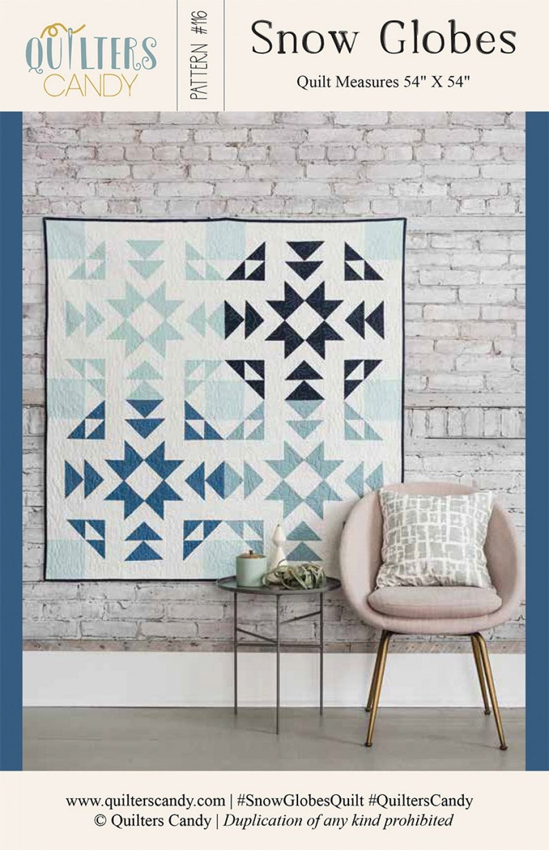 Mod Snow Globes Precut Quilt Kit Etsy