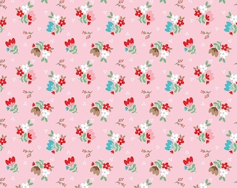 Riley Blake Whimsical Woodland Floral Pink Quilting Fabric