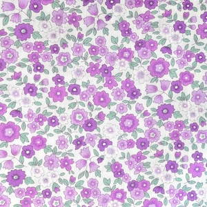 Sevenberry Flower Garden Broadcloth Japanese Fabric Lavender
