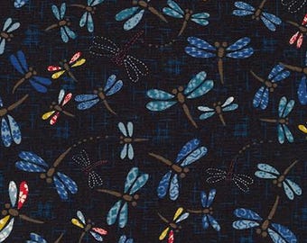 Japanese Fabric Dragonfly in Blue Sevenberry