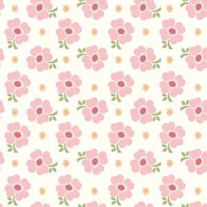 Bee Vintage by Lori Holt Riley Blake 108in Wide Back Fabric Pink by Half Yard