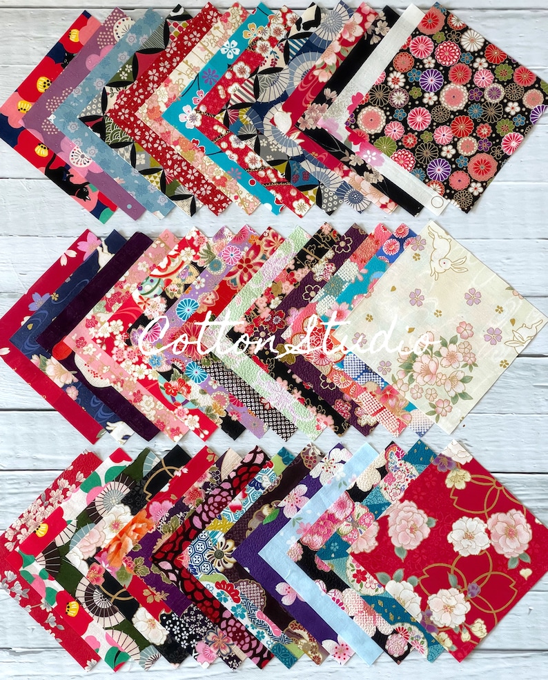 Japanese Fabric Charm Pack Precut 5 X 5 Squares Etsy