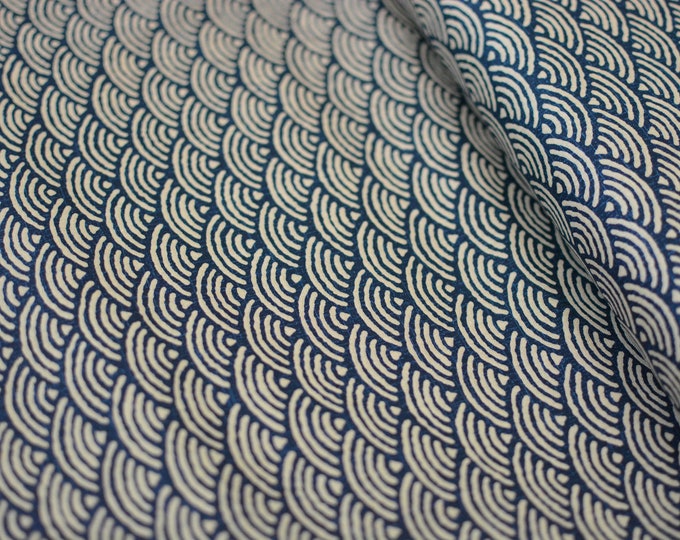 Traditional Japanese Fabric Waves Seigaiha Fat Quarter or by the Half
