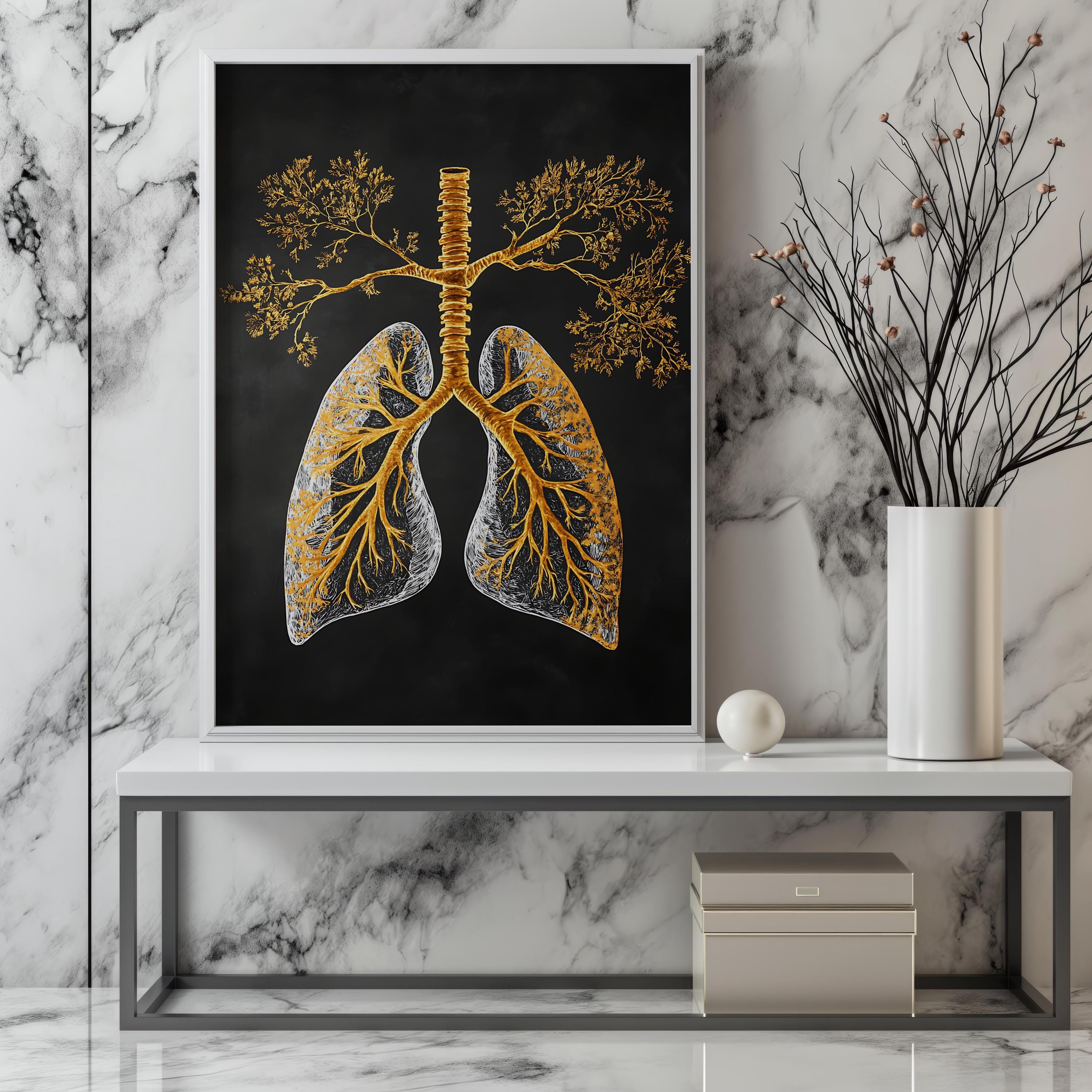 Anatomy Wall Art | Set of 3 Prints | Heart | Lungs | Brain | Medical ...