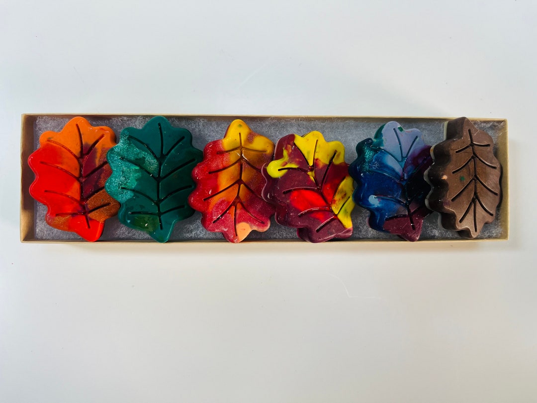 Fall Leaves Crayon Sets - Etsy