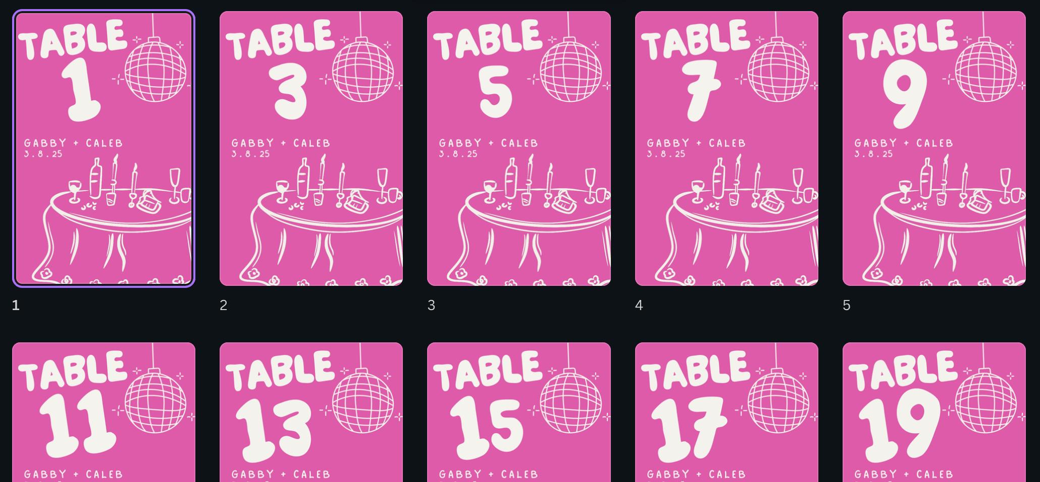 Table Numbers disco, Funky, Hand Drawn, Doodle, Custom - Etsy