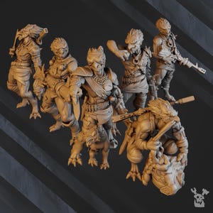 3D Printed Anunnaki Tribe Hunters by DakkaDakka Miniatures