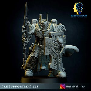 3D Printed Imperial Marine Sworn Guard 01 by Meshbrain Labs