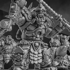 3D Printed Orc Head Crackaz Mob by DakkaDakka Miniatures