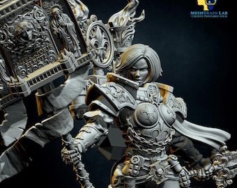 3D Printed Battle Sister Superior by Meshbrain Labs