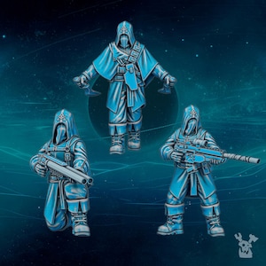 3d Printed Scylla Cultists by DakkaDakka Miniatures