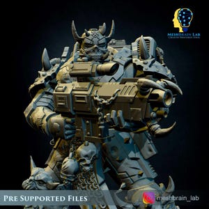 3D Printed Doom Marine Tactical 1 by Meshbrain Labs Miniature